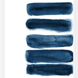 Cuadro Indigo blue watercolor brush strokes