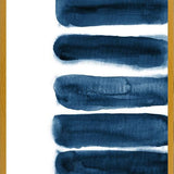 Cuadro Indigo blue watercolor brush strokes