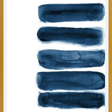 Cuadro Indigo blue watercolor brush strokes