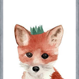 Cuadro Zorrito con coronita verde