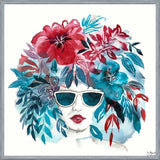 Cuadro Mujer Afro Floral