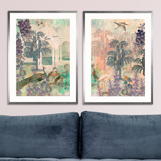 Set de Cuadros Jardin de Aves