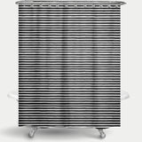 Cortina de Baño Marker White Black Lines and Stripes