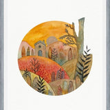 Cuadro Circular watercolor landscape 2