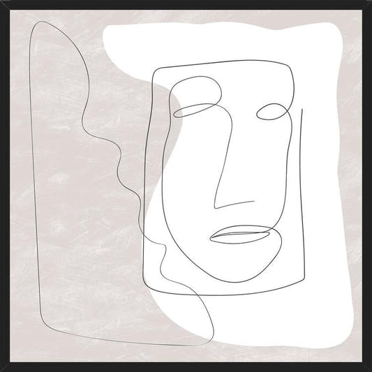 Cuadro Abstract White and Face
