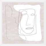 Cuadro Abstract White and Face