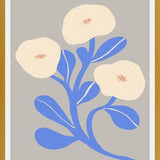 Cuadro Abstract Floral Blue 2