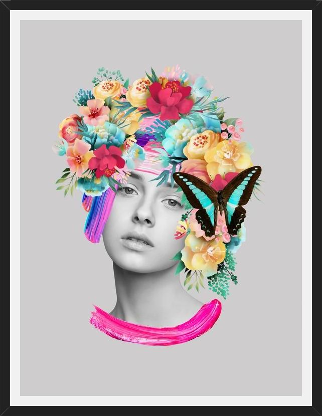 Cuadro The Girl and the Butterfly