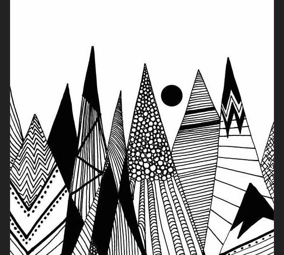 Cuadro Patterns in the mountains II