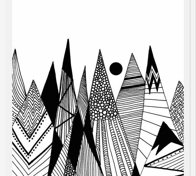 Cuadro Patterns in the mountains II