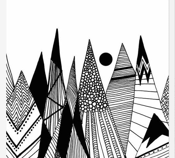 Cuadro Patterns in the mountains II