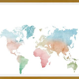 Cuadro Pastel colors world map