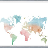 Cuadro Pastel colors world map