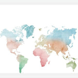 Cuadro Pastel colors world map
