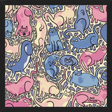 Cuadro Patrón de gatitos