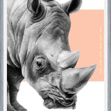 Cuadro Rinoceronte en damasco