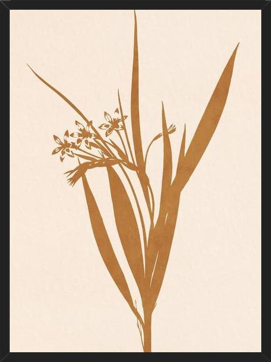 Cuadro Minimal plant - gold