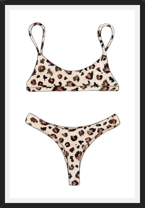 Cuadro Leopard Bikini