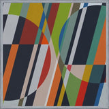Cuadro Circles with Diagonal Lines