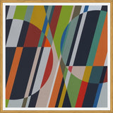 Cuadro Circles with Diagonal Lines
