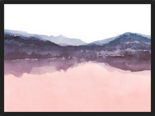 Cuadro Watercolor landscape in two colors