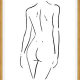 Cuadro Female body sketch 2 - Black and white