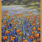 Cuadro Flores de amapolas naranjas con lupines