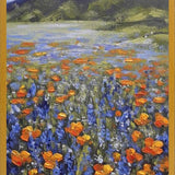 Cuadro Flores de amapolas naranjas con lupines
