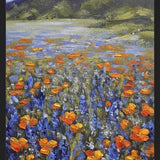 Cuadro Flores de amapolas naranjas con lupines