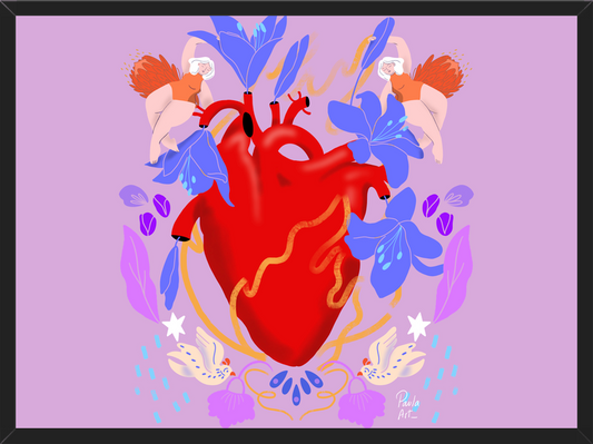 Cuadro Corazón Florido