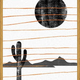 Cuadro Cacto Gold Line