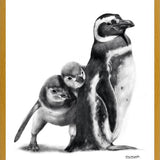 Cuadro Familia Pingüinos de Humboldt
