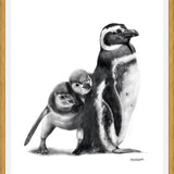Cuadro Familia Pingüinos de Humboldt