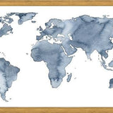 Cuadro Blue World Map