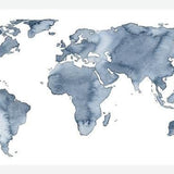 Cuadro Blue World Map
