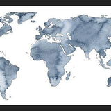 Cuadro Blue World Map