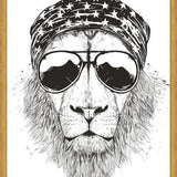 Cuadro Wild lion (bw)