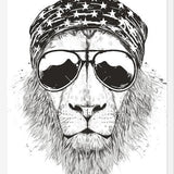 Cuadro Wild lion (bw)