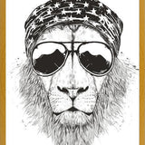 Cuadro Wild lion (bw)