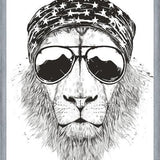Cuadro Wild lion (bw)