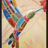 Cuadro Colibrí bebiendo néctar de una flor