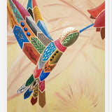 Cuadro Colibrí bebiendo néctar de una flor