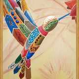 Cuadro Colibrí bebiendo néctar de una flor