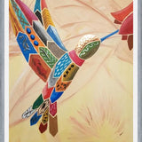 Cuadro Colibrí bebiendo néctar de una flor