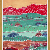 Cuadro Boho Landscape And Red Mountains