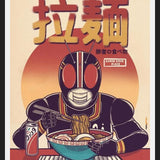 Cuadro Kamen Rider Black Eating Ramen