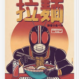 Cuadro Kamen Rider Black Eating Ramen
