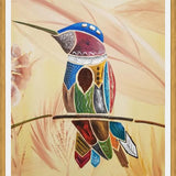 Cuadro Colibrí descansando en una rama