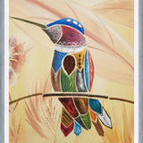 Cuadro Colibrí descansando en una rama