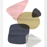 Cuadro Organic Bold Shapes Gold Pink 2
